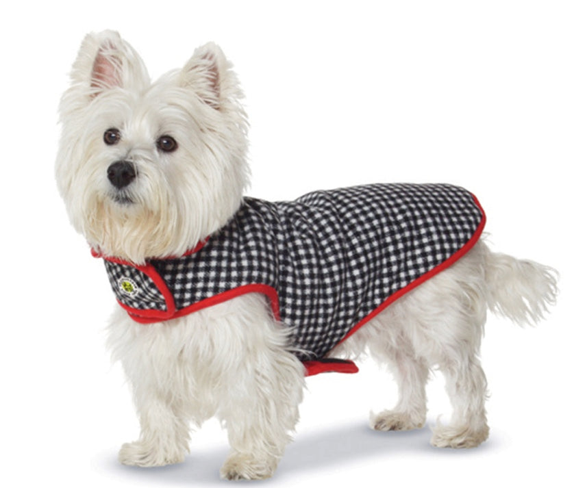 Houndstooth Fleece Lined Coat