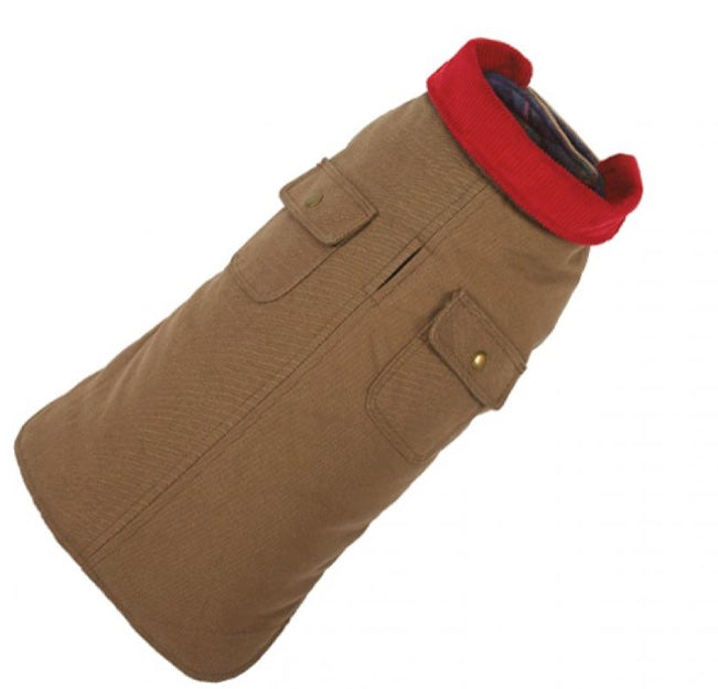 cozy plaid lining, and a comfortable fold down wide whale corduroy collar. 