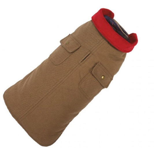 cozy plaid lining, and a comfortable fold down wide whale corduroy collar. 