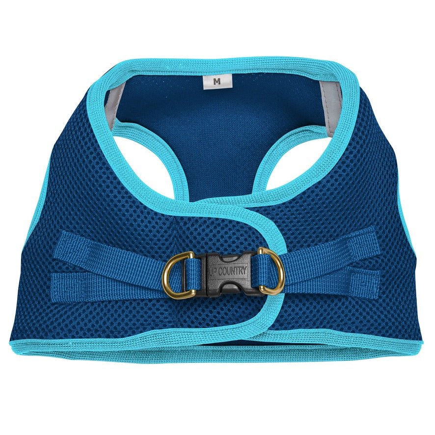 Navy And Aqua Small Dog Vest Harness